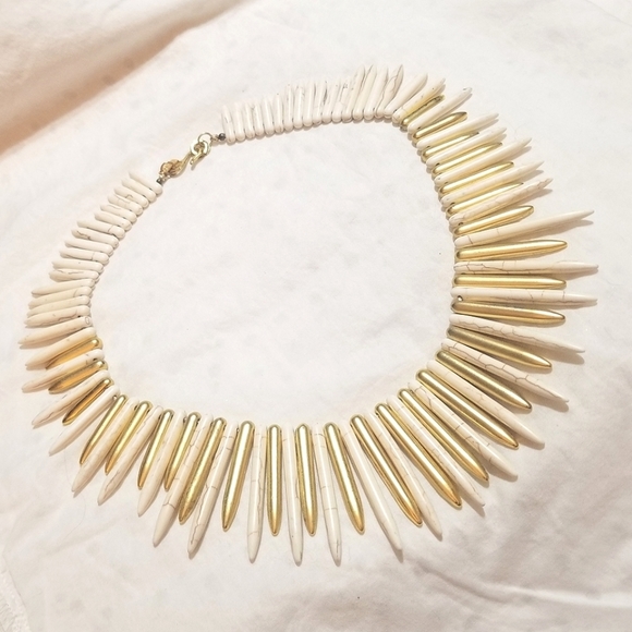 KJL Egyptian Revival Runway Cleopatra Spiked Necklace - Picture 6 of 9